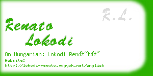 renato lokodi business card